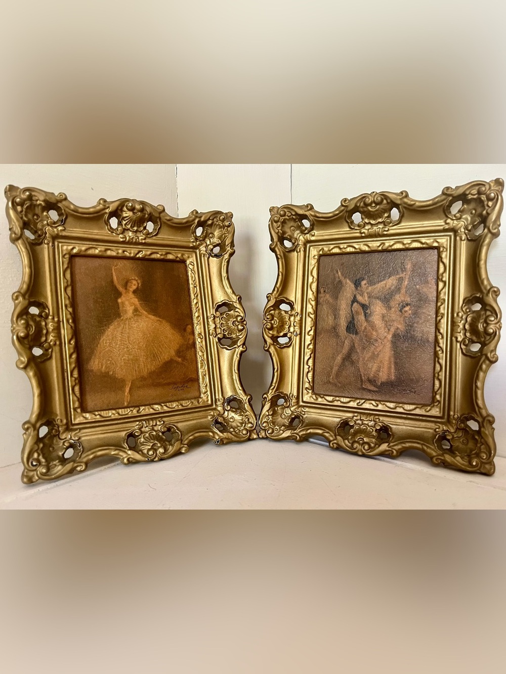 Set of 2 Sophie 1950’s Framed Lithography Ballerina Prints